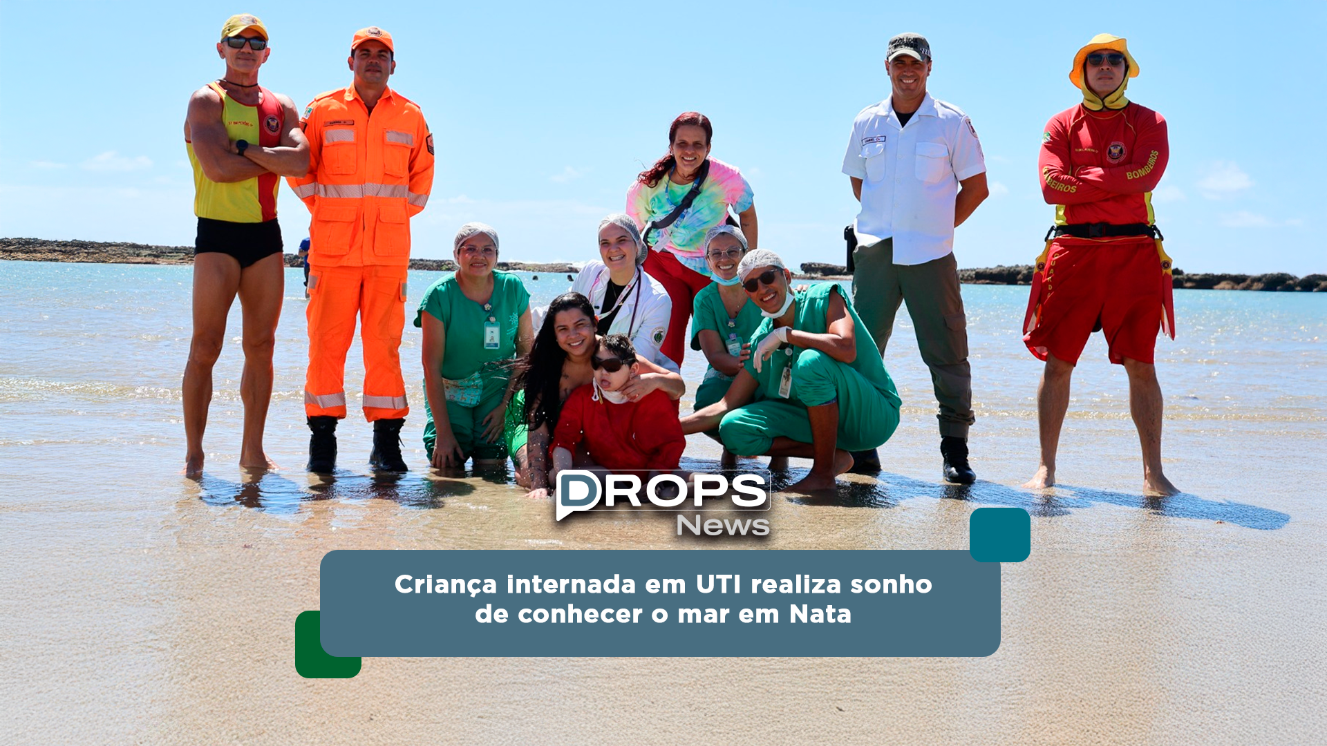 Criança internada em UTI realiza sonho de conhecer o mar em Natal